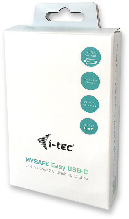 i-tec MySafe Easy 2,5&quot; USB-C 3.1 Gen 2, černá_899451138