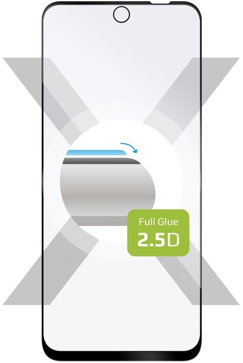 FIXED ochranné sklo Full-Cover pro Motorola Moto G42, lepení přes celý displej, černá_2110258823