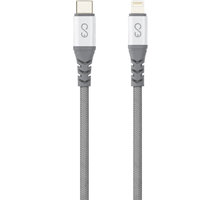 EPICO PD pletený USB-C kabel s lightning konektorem, 1,2m, stříbrný