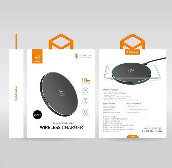 Mcdodo Single Coil Wireless Charger Black_1671024926
