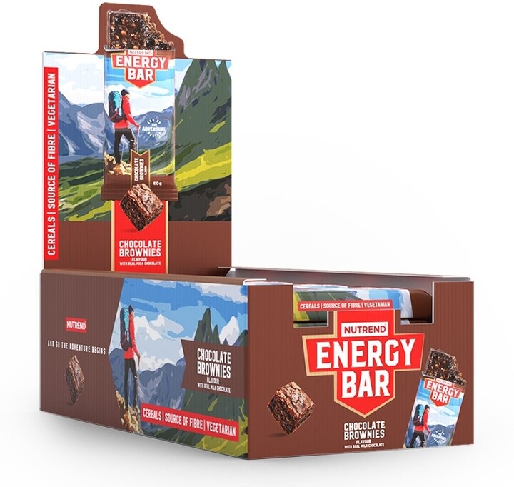 Nutrend ENERGY BAR, tyčinka, energetická, multipack, čokoládové brownies, 20x60g_1497662675