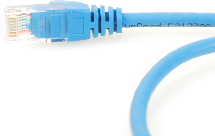 UTP kabel rovný kat.6 (PC-HUB) - 5m, modrá_422122317