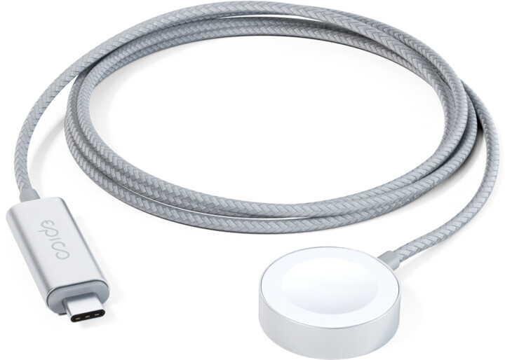 EPICO rychlonabíjecí kabel pro Apple Watch, USB-C, stříbrná_242152396