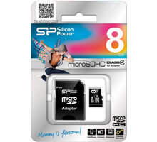 Silicon Power Micro SDHC 8GB Class 4 + adaptér_1776663524