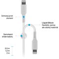 FIXED nabíjecí a datový kabel Liquid silicone USB-C - Lightning, MFi, PD, 2m, bílá_332213518