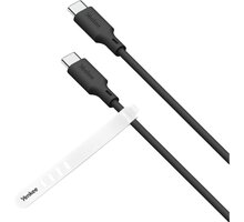 YENKEE kabel YCU C115 BK SILIC USB-C, 1.5m, černá 37000049
