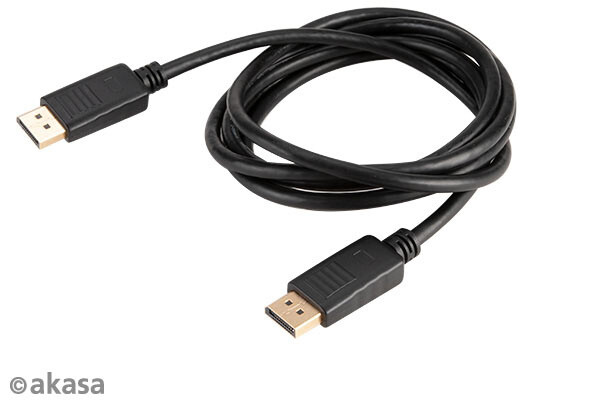 Akasa kabel DisplayPort - DisplayPort, M/M, 8K@60Hz, 2m, černá_1895437337