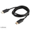 Akasa kabel DisplayPort - DisplayPort, M/M, 8K@60Hz, 2m, černá_1895437337