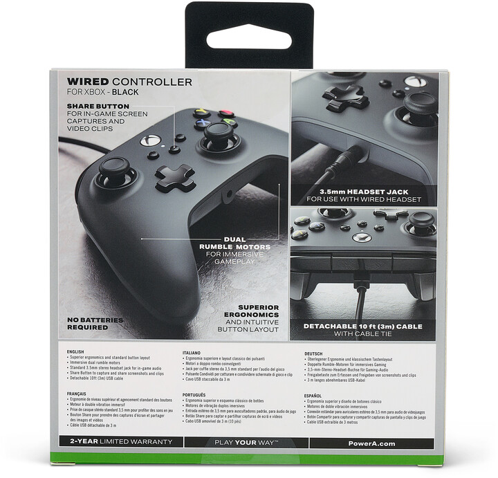 PowerA Wired Controller, černý (PC, Xbox Series, Xbox ONE)_1146431518