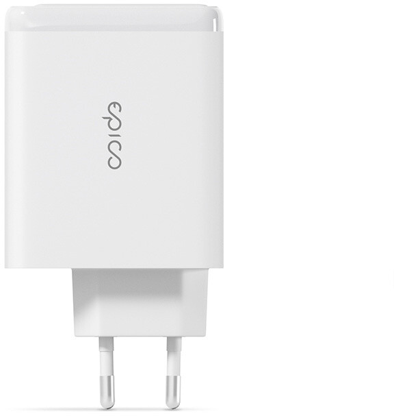 EPICO síťová nabíječka GaN, 2x USB-C, 100W, bílá + USB-C kabel, 2m_1900835687