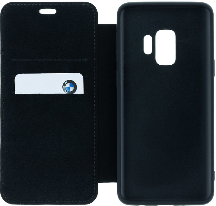 BMW Signature Real Leather Book Case pro Samsung G960 Galaxy S9 - Black_649042689