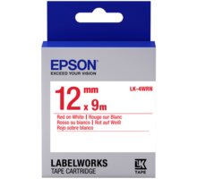 Epson LabelWorks LK-4WRN, páska pro tiskárny etiket, 12mm, 9m, červeno-bílá_1305788253