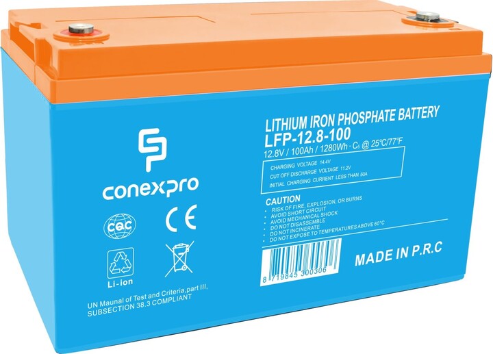 Conexpro baterie LiFePO4, 12,8V, 100Ah_856781571