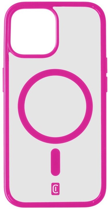 Cellularline zadní kryt Pop Mag s podporou Magsafe pro Apple iPhone 15, čirá/růžová_540134664