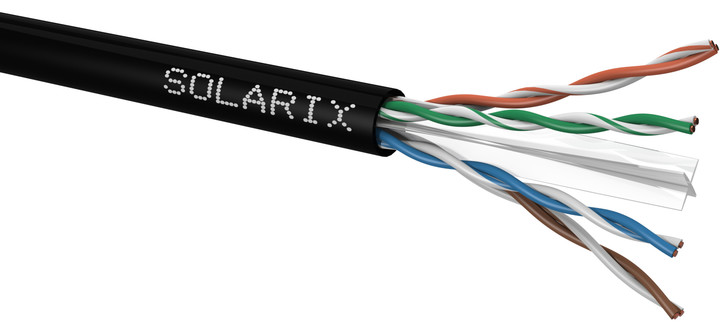 Solarix instalační kabel CAT6 UTP PE F venkovní 500m/cívka_275539243