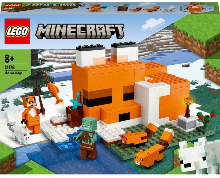 Extra výhodný balíček LEGO® Minecraft - Liščí domek 21178, Bitva se stráž 2118, Výcvik. střed. 21183