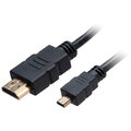 Akasa kabel HDMI/micro HDMI 4K@60Hz, pozlacené konektory, 1.5m, černá_1803460360