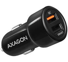 AXAGON QUICK a SMART nabíječka do auta, 2x port QC3.0/AFC/FCP + 5V-2.6A, 31.5W_20659776