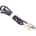 MIZOO USB/ ligtning kabel X28-06, modrý ornament