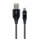Gembird kabel CABLEXPERT USB-A - USB-C, M/M, PREMIUM QUALITY, opletený, 2m, černá/bílá_981550876