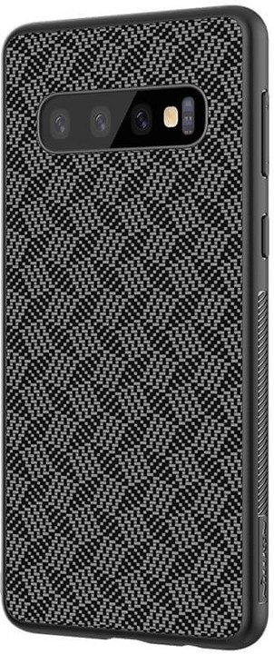 Nillkin Synthetic Fiber ochranný zadní kryt Plaid pro Samsung G975 Galaxy S10+, černá_603795202