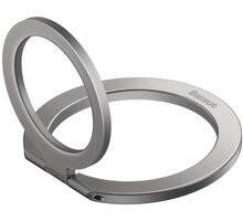 Baseus univerzální magnetický držák Halo, kovový kroužek, stříbrná SUCH000012