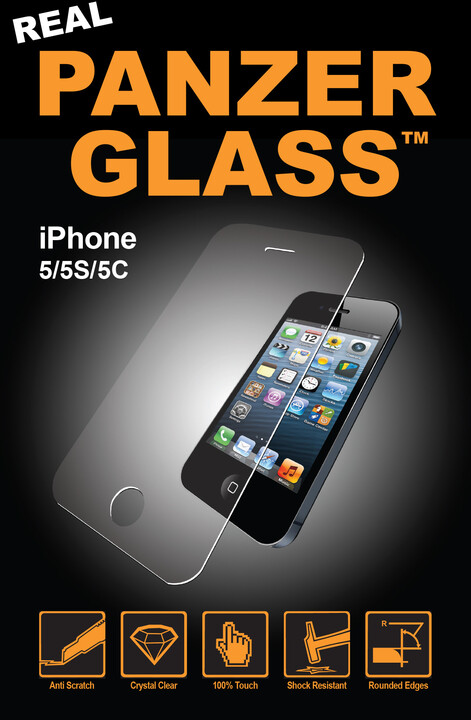 PanzerGlass Edge-to-Edge pro Apple iPhone 5/5S/5C/SE, čiré