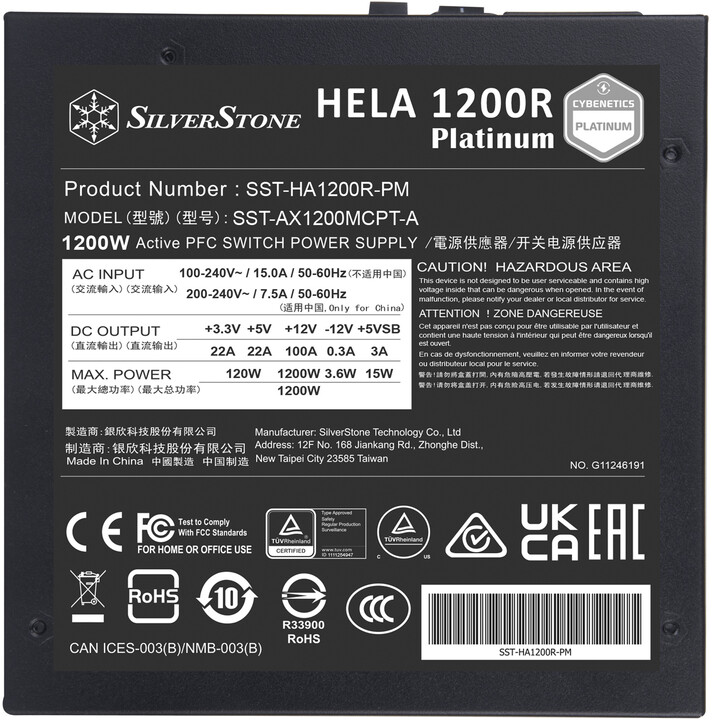 SilverStone HELA Platinum HA1200R - 1200W_733213059