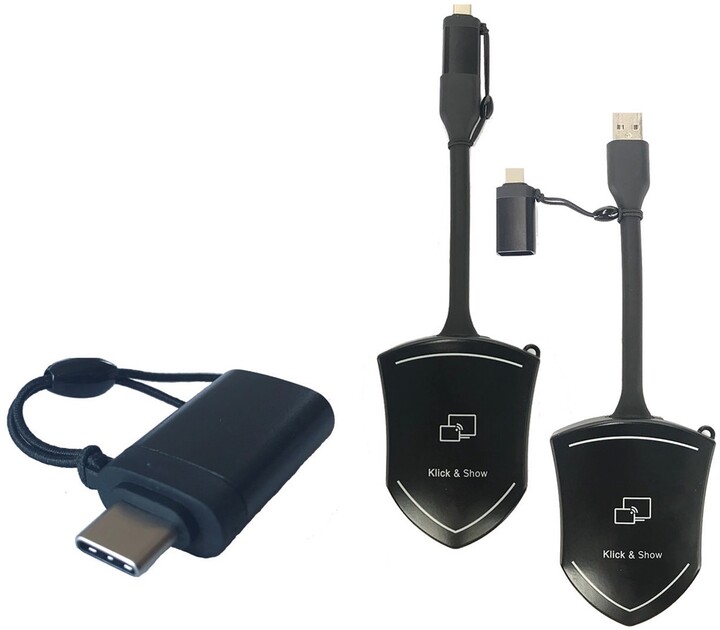 Kindermann Klick &amp; Show Type C Cap - USB-C adaptér pro USB-A transmitter_994423562