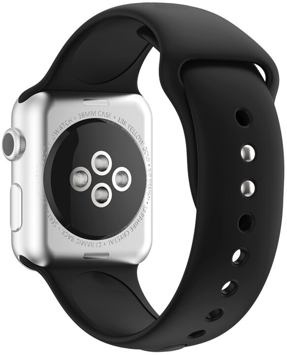 MAX silikonový řemínek pro Apple Watch 4/5, 40mm, černá_1932627665