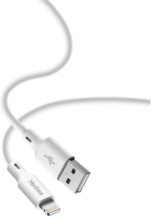 YENKEE kabel YCU 615 WH SILIC USB-A - Lightning, MFi, 1.5m, bílá_1411555057
