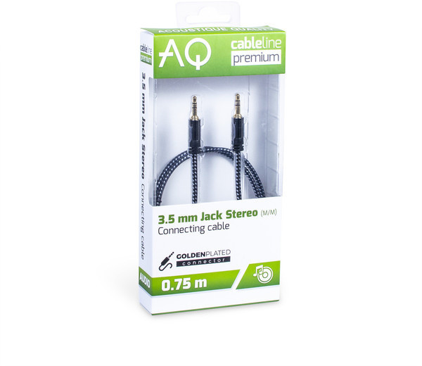 AQ Premium PA40007 3,5 mm Jack, délka 0,75 m_1826038291