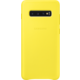 Samsung kožený zadní kryt pro Samsung G975 Galaxy S10+, žlutá