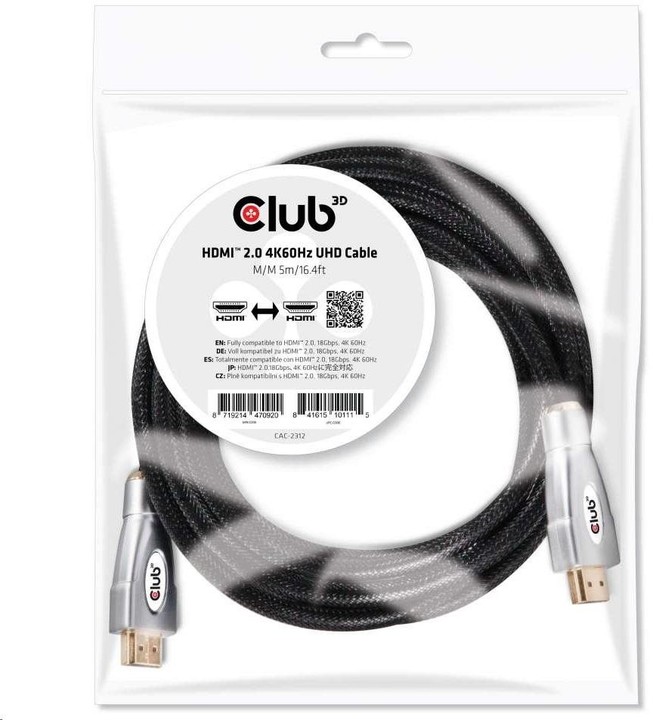 Club3D HDMI 2.0 na HDMI 2.0 4K UHD, 5m_1733536606