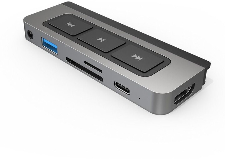 HyperDrive Media 6v1 USB-C Hub pro iPad Pro/Air, stříbrná_1543011674