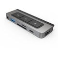 HyperDrive Media 6v1 USB-C Hub pro iPad Pro/Air, stříbrná_1543011674