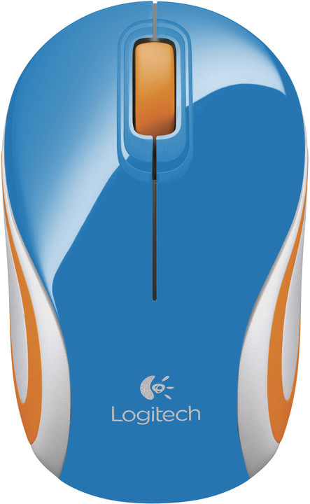Logitech Wireless Mini Mouse M187, modrá_540717537