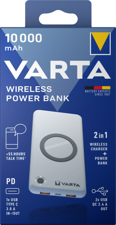 VARTA bezdrátová powerbanka Portable Wireless, 10000mAh_268031324