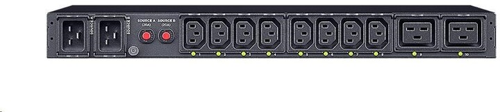 CyberPower Rack PDU, Switched, 1U, vstup 2x IEC C20, výstup 8x IEC C13, 2x IEC C19_2032911454
