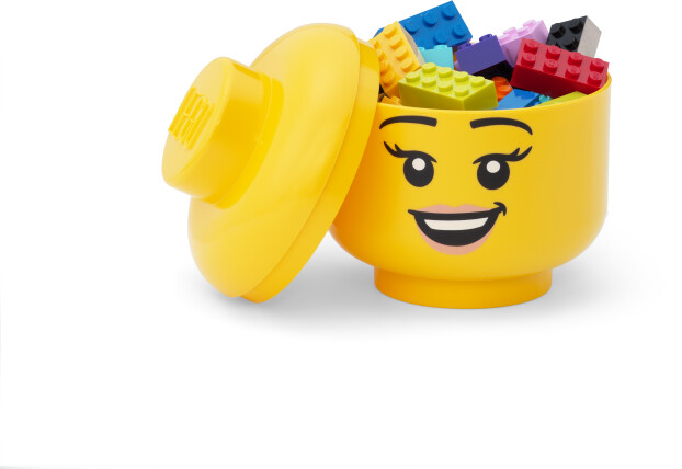 Úložný box LEGO Hlava - šťastná dívka (mini)_1884359266