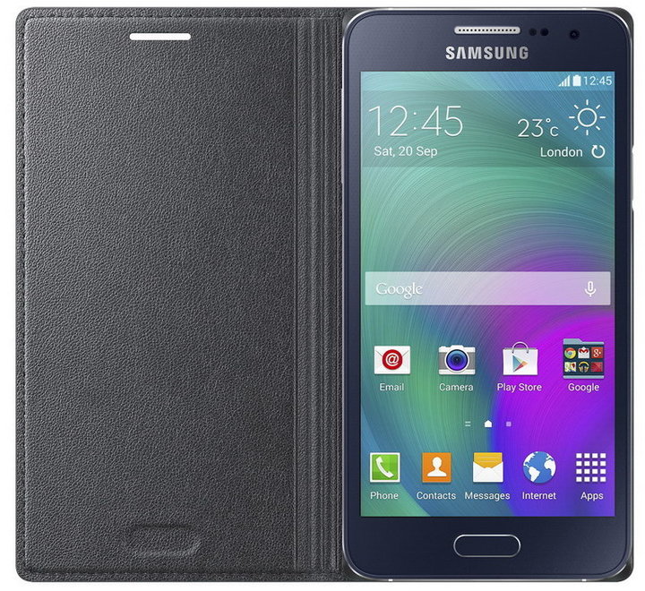 Samsung flipové pouzdro EF-FA300B pro Galaxy A3 (SM-A300), černá_1647725085