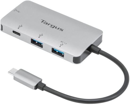 Targus hub USB-C - 2x USB, 2x USB-C, PD, 100W, stříbrná_2057003258