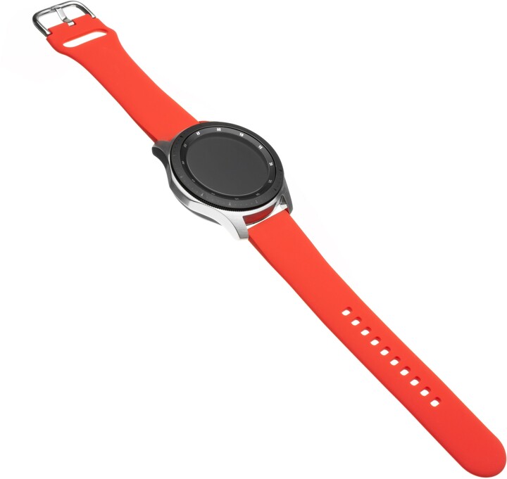FIXED silikonový řemínek pro smartwatch, šířka 22mm, červená_1009000070
