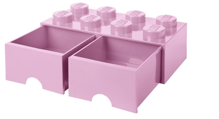 Úložný box LEGO, 2 šuplíky, velký (8), světle růžová_190621628