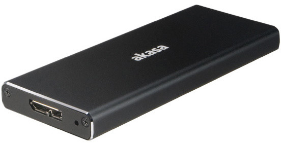 Akasa externí box pro M.2 SSD SATA II/III (AK-ENU3M2-BK), hliníkový, černý