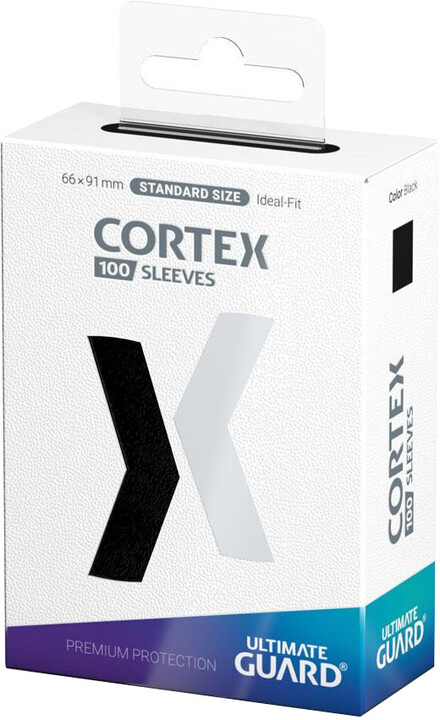 Ochranné obaly na karty Ultimate Guard - Cortex Sleeves Standard Size, černá, 100 ks (66x91)_2131653404