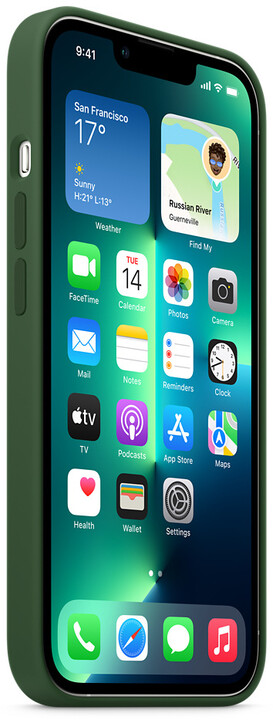 Apple silikonový kryt s MagSafe pro iPhone 13 Pro, jetelově zelená_354294515