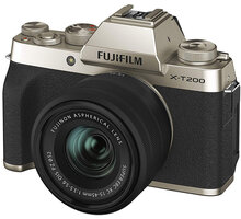 Fujifilm X-T200 + XC15-45mm, zlatá Poukaz 200 Kč na nákup na Mall.cz