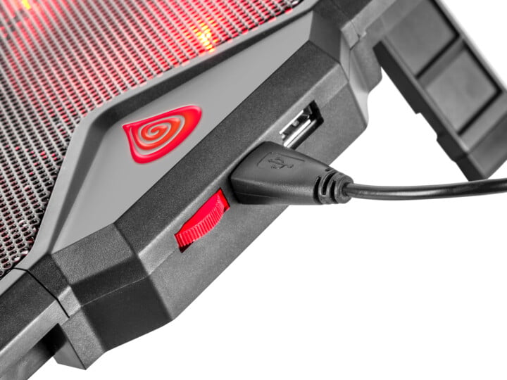 Genesis chladící podložka Oxid 250, 2x USB, pro notebooky 15.6-17.3&quot;, 4 ventilátory, červené led_141757162