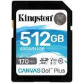 Kingston SDXC Canvas Go! Plus 512GB 170MB/s UHS-I U3 Poukaz 200 Kč na nákup na Mall.cz + O2 TV HBO a Sport Pack na dva měsíce